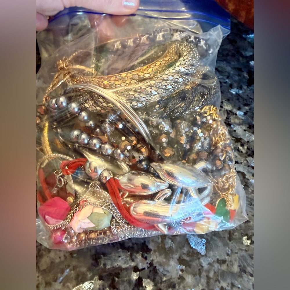 Mixed jewelry craft wearable lot approx 2.6 lbs